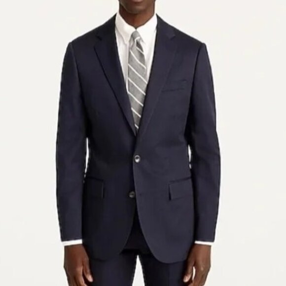NWT J.Crew Men's 42R Ludlow Slim-Fit Suit Jacket in Italian Chino Navy AT050 - Picture 1 of 15